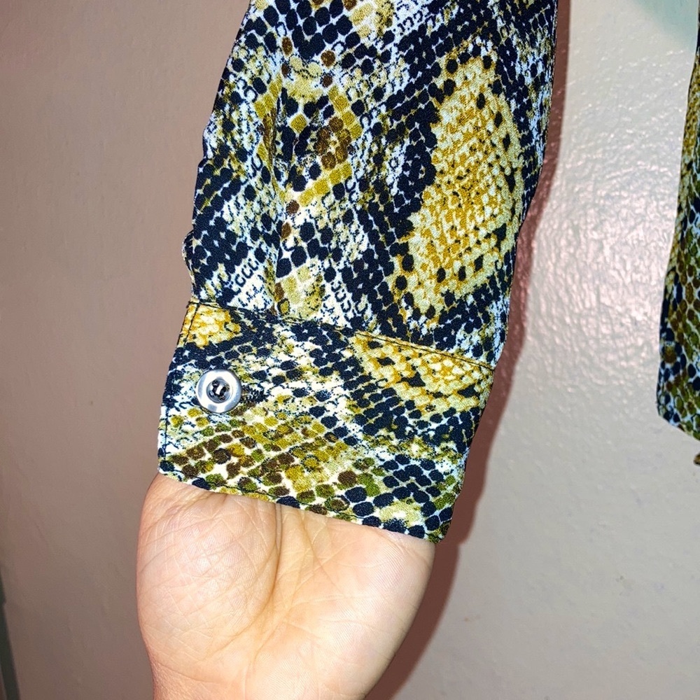 Peyton Jensen Python Snake Print Babydoll Tunic L… - image 3